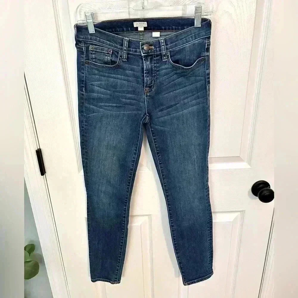 J. Crew Women's Skinny Jeans in Medium Wash Blue